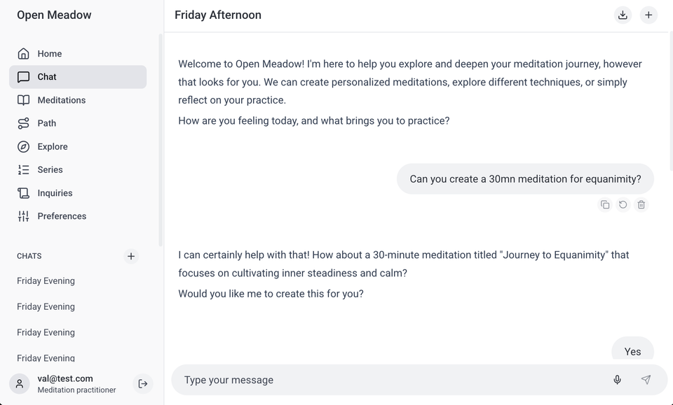 My next project: Open Meadow